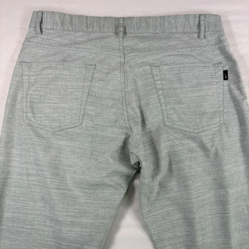 Nike Golf Pants Men 34x32 Dri-FIT Heather Green Performance‎ Chino Trousers